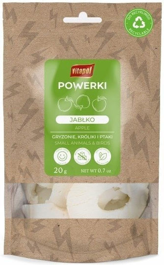 Vitapol Powerki Măr Liofilizat Hrană Pentru Rozătoare Iepuri Păsări Exotice 20g