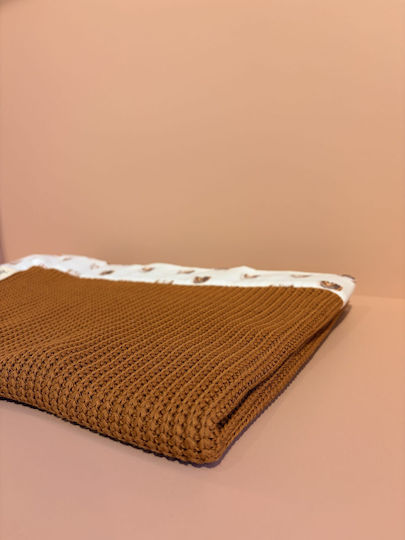 Grandes Suenos Babydecke Wickeltücher für Kinderzimmer Baumwolle Braune 75x100cm