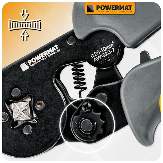 Powermat Cleste Sertizat Interval De Secțiune 0.25 - 10mm² Cu Mecanism Cu Clichet Lungime 175mm