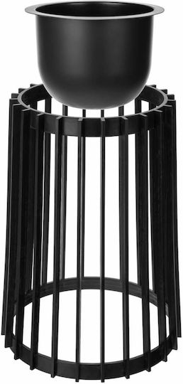 Standing Flower Pot Stand Loft Double-sided Black 53.5 Cm + Insert