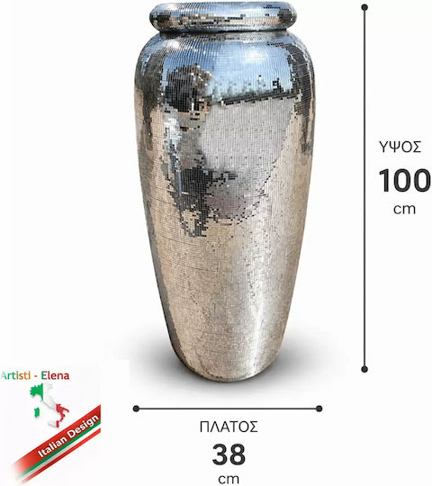Διακοσμητικό Κασπω Γλάστρα Mirror 100cm Luxury Premium Disco Style