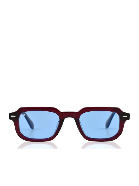 Red Raven Unisex Γυαλιά Ηλίου με Μπλε Σκελετό και Μπλε Φακό