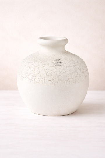 Kaemingk Βάζο Κεραμικό Λευκό 20x19xΥ20cm