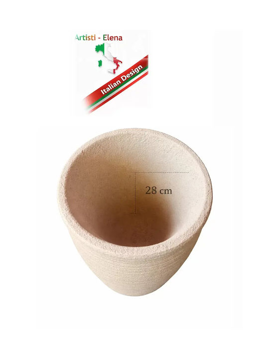 Dekorative Vase aus Polyurethan Beiges 36x36xH44cm