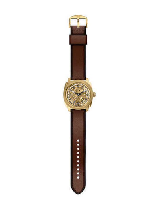 Fossil Machine Ρολόι Αυτόματο με Δερμάτινο Λουράκι Fossil Machine Ρολόι Αυτόματο με Δερμάτινο Λουράκι