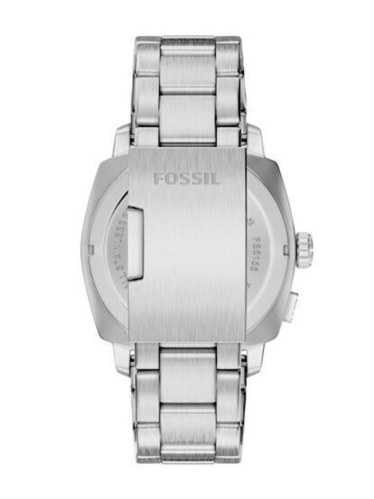 Fossil Machine Ρολόι Μπαταρίας με Μεταλλικό Μπρασελέ