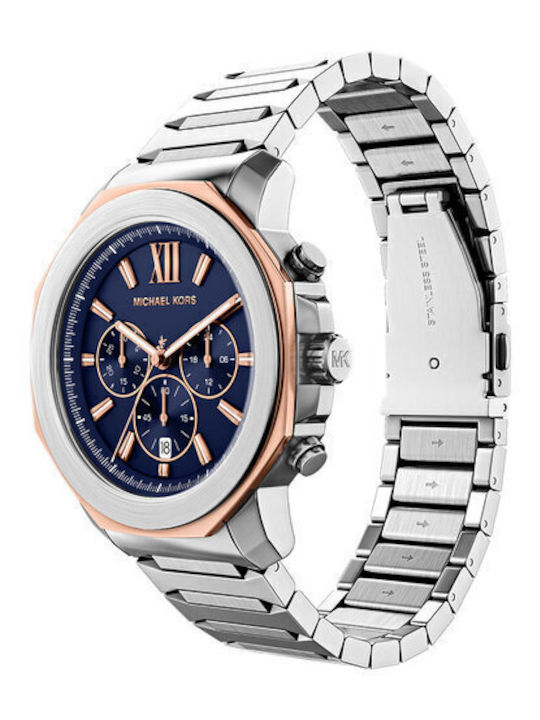 Michael Kors Prescott Мъжки Часовник На Батерия със Сребриста Метална Гривна Michael Kors Prescott Мъжки Часовник На Батерия със Сребриста Метална Гривна