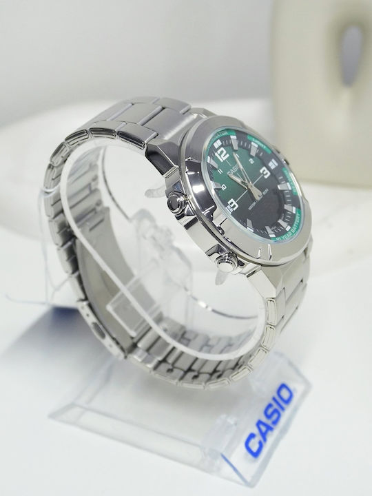 Casio Collection Men's Watch 44mm Battery with Green Metal Bracelet