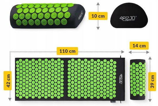 4FIZJO Acupressure Massage Mat for Body Black