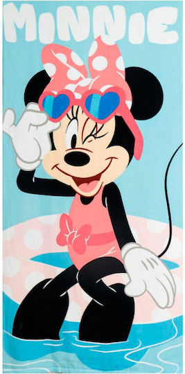Disney Minnie Swimming Kids' Beach Towel 70x140cm with Swimming Goggles