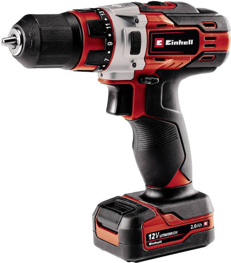 Einhell TE-CD 12/1 Li +22+CL Сет Двигател за бормашина & Обектив 12V с 2 батерии 2Ах
