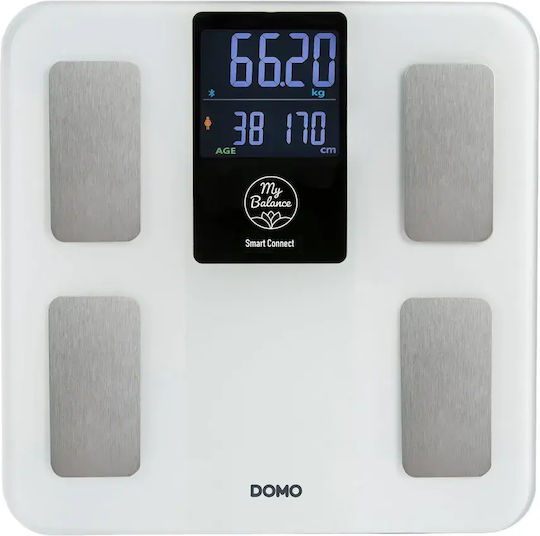 Domo Smart Ζυγαριά 180kg με Λιπομετρητή & Bluetooth Λευκή