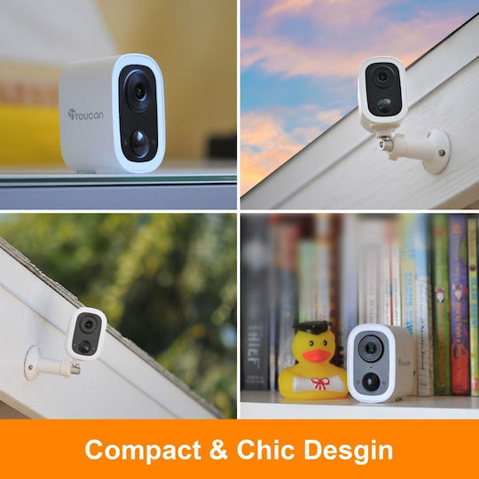Toucan TWC400S-ML IP Surveillance Camera Wi-Fi Full HD+ 4MP Waterproof Battery with Two-Way Communication