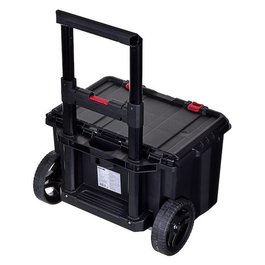 Keter Stack"N"Roll Tool Storage Plastic Wheeled Box W41.1xD55.5xH52.5cm 301416