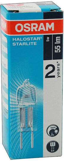Osram Λάμπα Αλογόνου για Ντουί G4 με Ισχύ 5W 12V