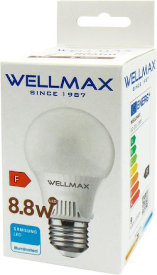 Wellmax LED Bulbs 8.8W for Socket E27 and Shape A60 Natural White 806lm 10pcs