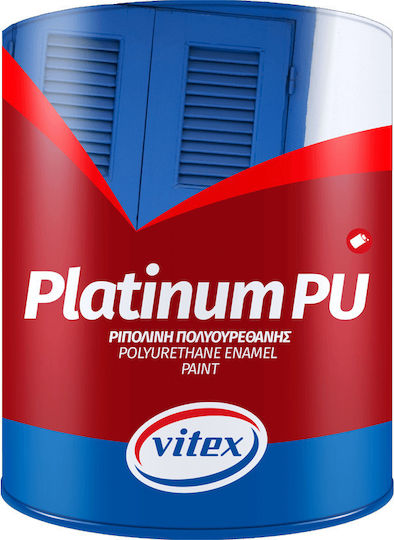 Vitex Ριπολίνη Πολυουρεθανικό Platinum 0.75lt Λευκό Σατινέ