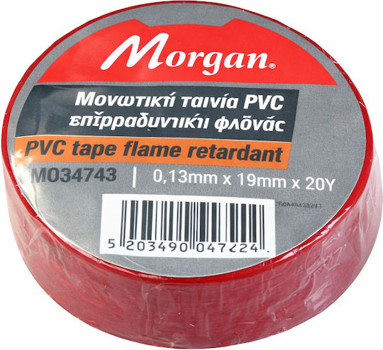 Morgan Μονωτική Ταινία 19mm x 18.3m Κόκκινη