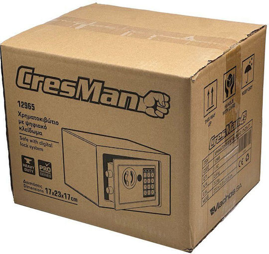 Cresman Tresor mit digitalem Schloss Abmessungen H17xB23xH17cm 12965