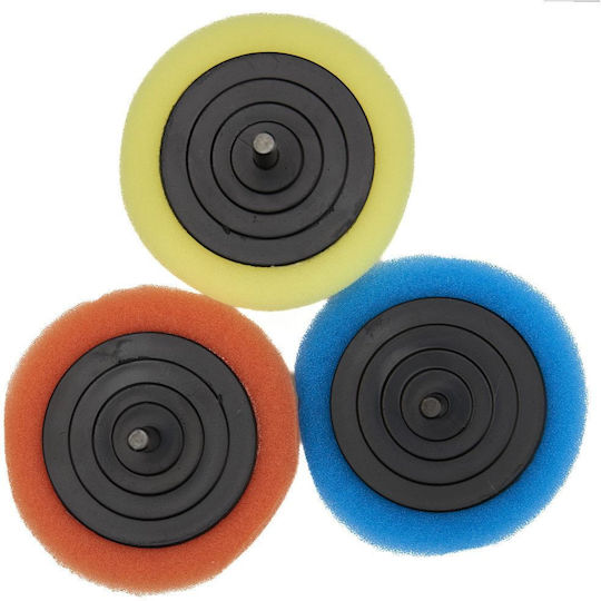 Kraft & Dele KD1592 Σφουγγάρια Γυαλίσματος 150mm με Άξονα 3τμχ
