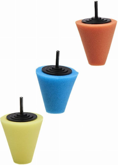 Kraft & Dele KD1592 Σφουγγάρια Γυαλίσματος 150mm με Άξονα 3τμχ