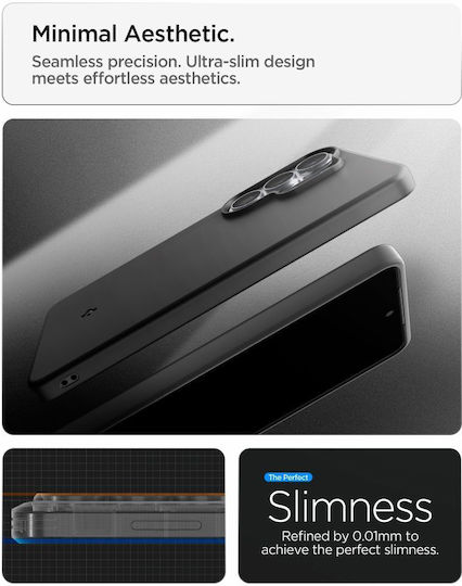 Spigen Dünn Passform MagSafe Umschlag Rückseite Silikon Kunststoff 1mm Schwarze (Galaxy S26 Ultra)
