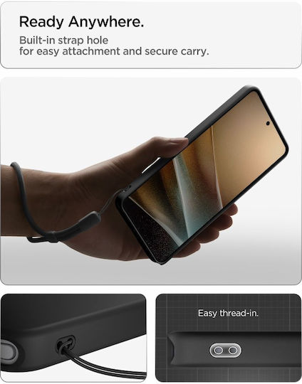 Spigen Dünn Passform MagSafe Umschlag Rückseite Silikon Kunststoff 1mm Schwarze (Galaxy S26 Ultra)