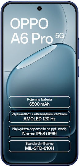 Oppo A6 Pro 5G Dual SIM (8/256GB) Negru Stellar