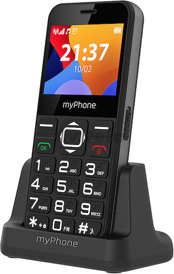 MyPhone Halo 3 Single SIM Κινητό με Μεγάλα Κουμπιά (Αγγλικό Μενού) Μαύρο