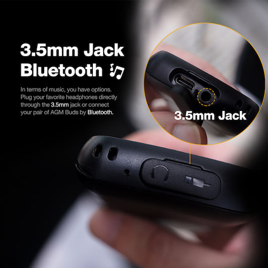 AGM M9F Dual SIM Ανθεκτικό Κινητό με Κουμπιά Μαύρο / Πορτοκαλί