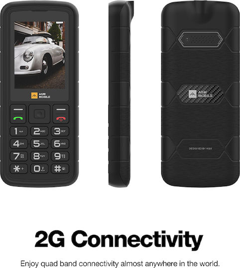 AGM M9F Dual SIM Ανθεκτικό Κινητό με Κουμπιά Μαύρο / Πορτοκαλί