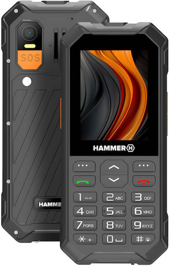Hammer 6 LTE Dual SIM Ανθεκτικό Κινητό με Κουμπιά Μαύρο