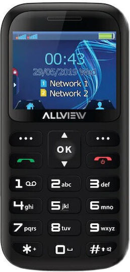 Allview D2 Senior Dual SIM Telefon Mobil Cu Butoane Mari Engleză Negru