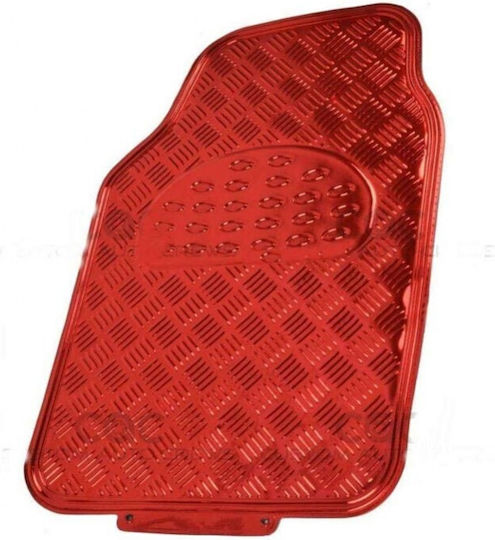 Set of Front and Rear Mats 5pcs Red