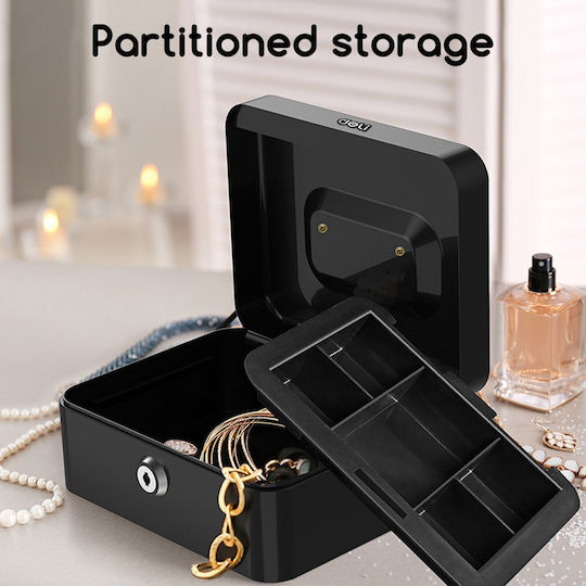Deli Cash Box with Lock ET500 Black
