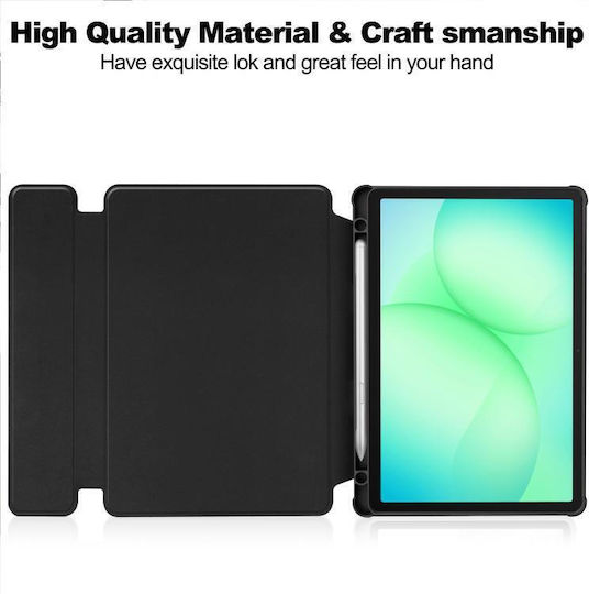 Shockproof Ultra Hybrid Flip Cover Περιστρεφόμενη Μαύρη (Samsung Galaxy Tab A11 Plus / A9 Plus)
