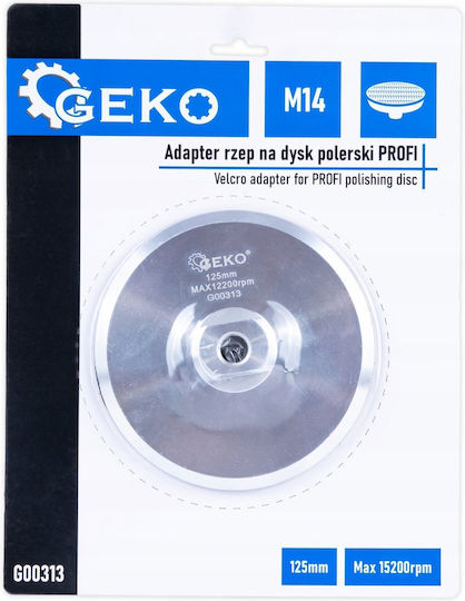 Geko Aluminum Polishing Disc Velcro 125mm M14 Profi 40