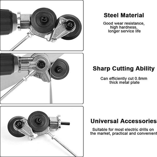 Metal Sheet Cutter Adapter Drill Double Head Gn-549