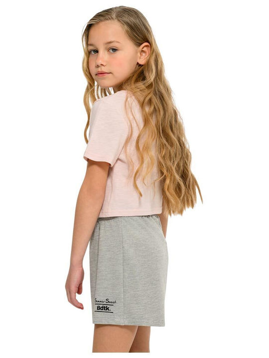 Kids Set with Shorts Summer 2 Pieces Salmon