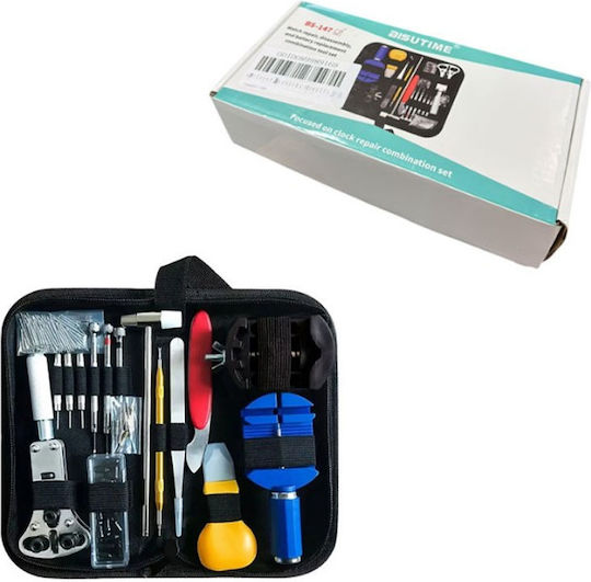 Watch Repair Tool Case Set 13pcs Batteries Straps Bs-147