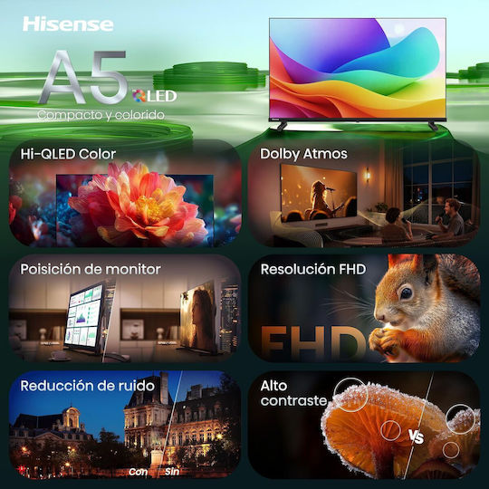 Hisense Смарт Телевизор 40" Full HD QLED A5S HDR (2026) 40A5S