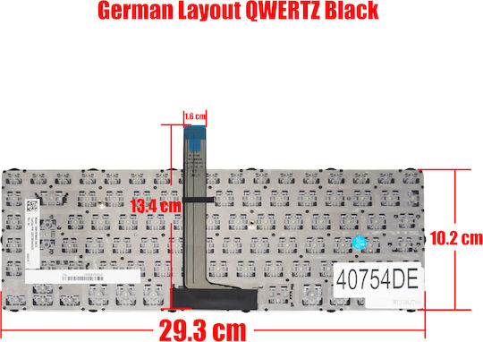 German Keyboard For Laptop Toshiba Satellite Pro A40-c Tecra A40-c A40-c1430 A40-c-151 G83c000gv5ue G83c000h95us P000677480 Tbm15f83usj3561 De Black Code 40754de