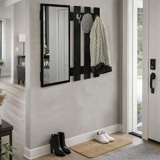 Megapap Wall Hanger Folin Wooden Black 90x4cm