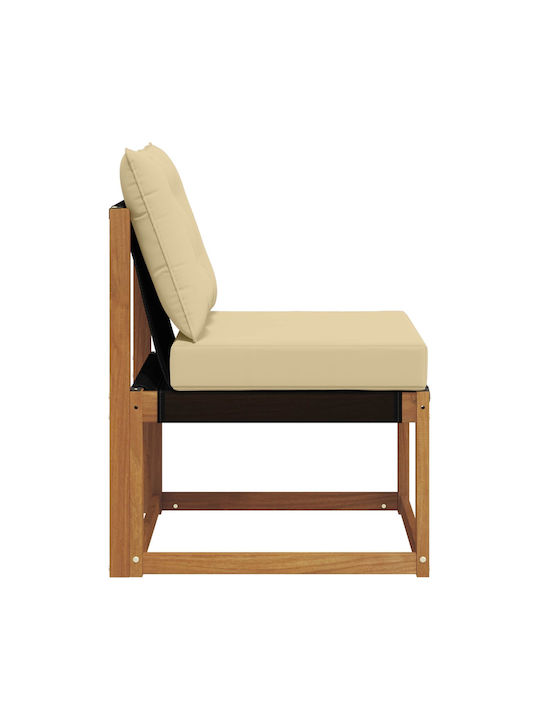 Wooden Cube Garden Stool with Cushion
