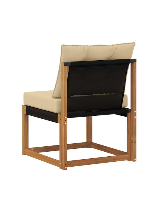 Wooden Cube Garden Stool with Cushion