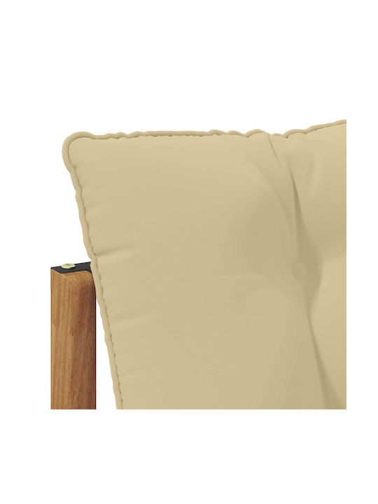 Wooden Cube Garden Stool with Cushion