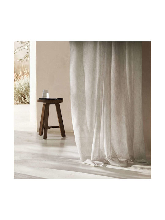 Gofis Home Curtain with Pencil Pleat Combe Ecru 295x350cm