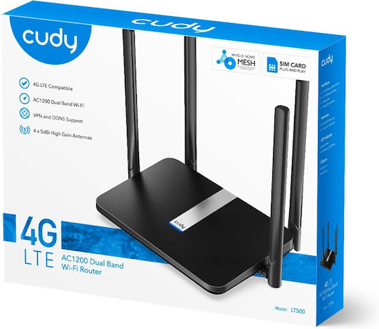 Cudy LT500 v1 Wireless 4G Router Wi-Fi 5 with 4 Ports