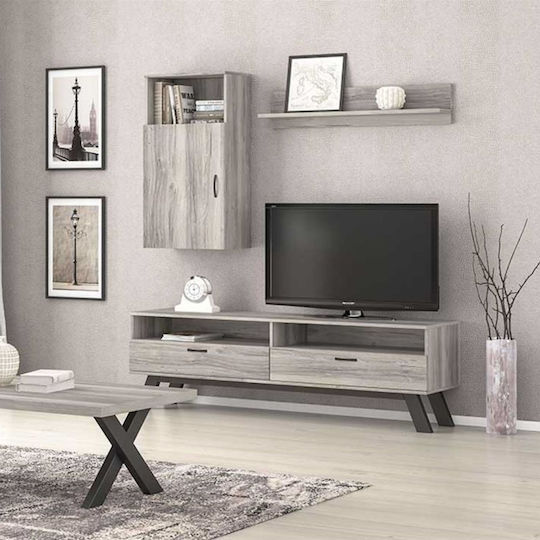 Wohnzimmer TV-Einheit N32 Braune M150xB44,5xH200cm