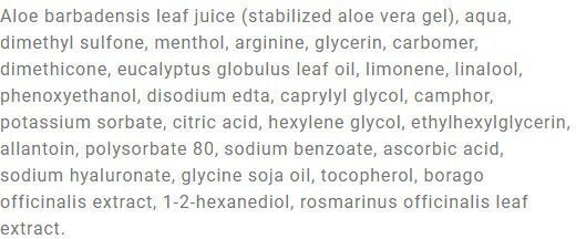 Aloe Kühlende Creme Kältetherapie